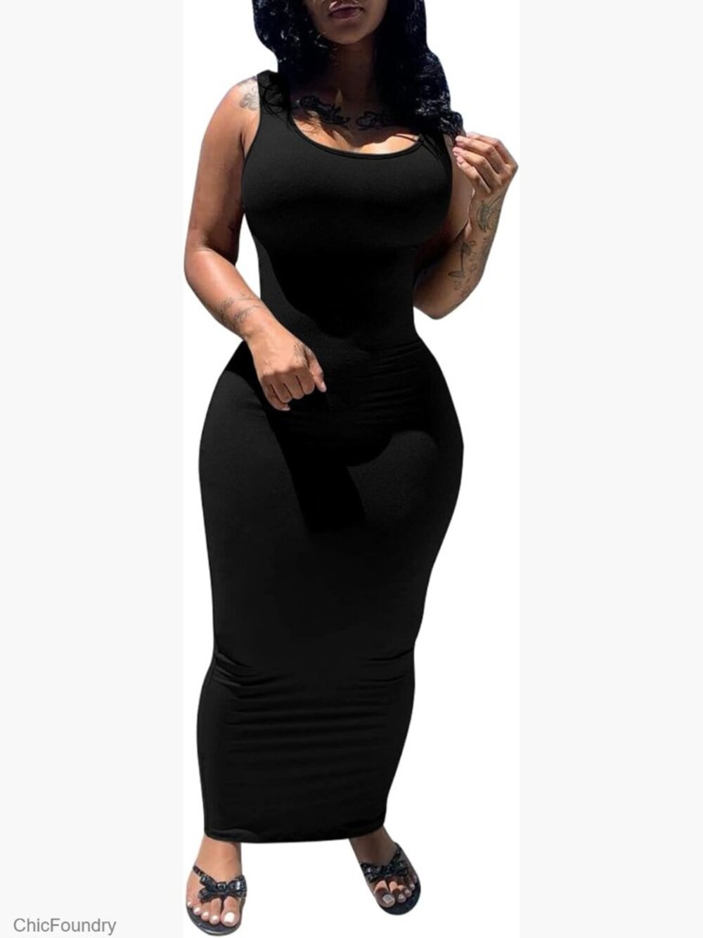 Sleeveless Bodycon Tank Maxi Dress Party Club Night Out
